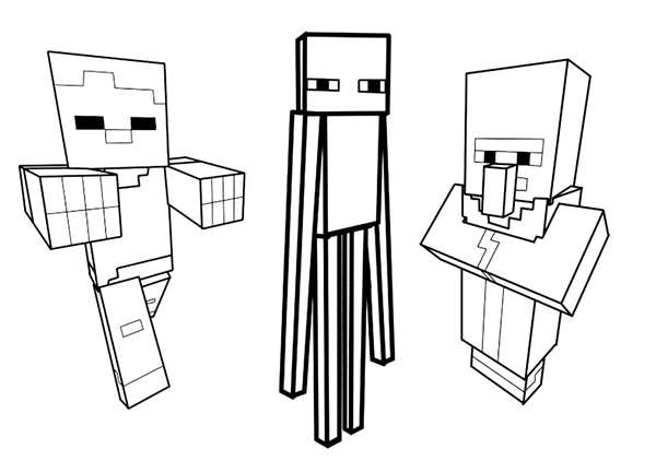 Раскраска Свиньи из Minecraft