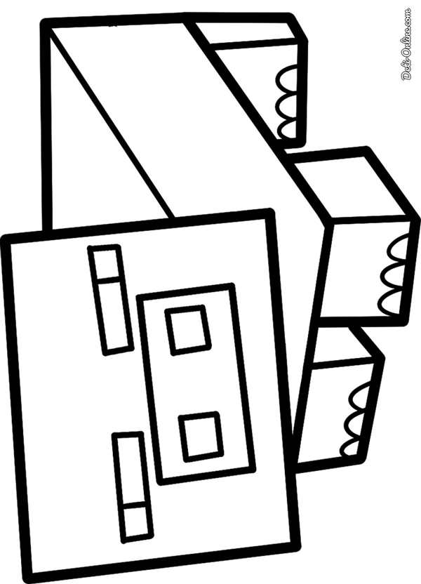 Раскраска Свиньи из Minecraft