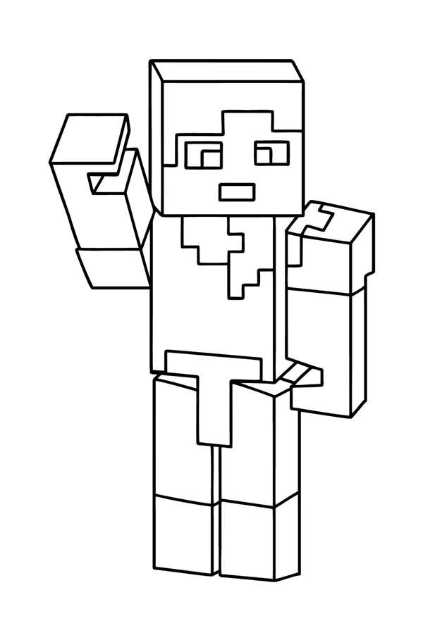 Раскраска Свиньи из Minecraft