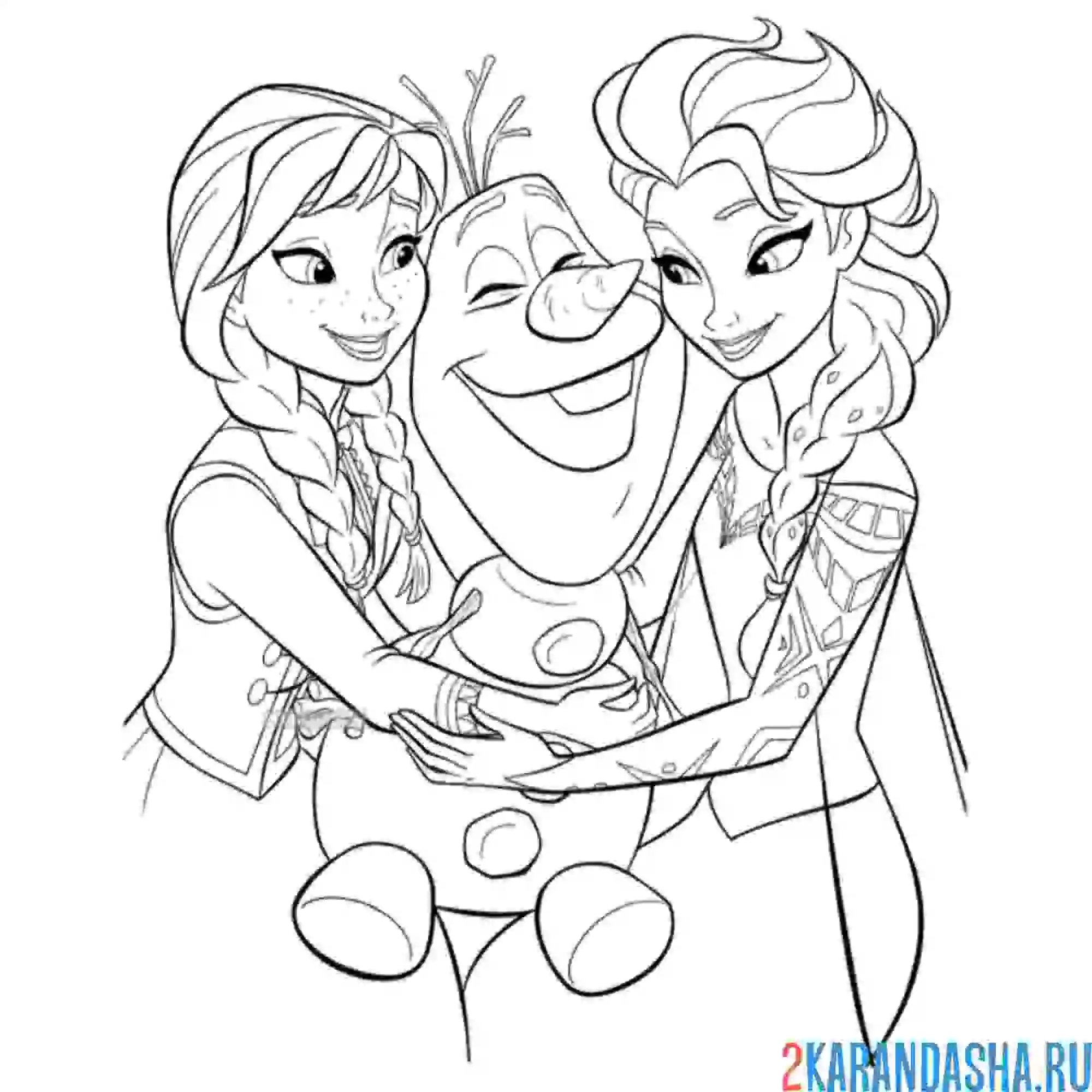 Раскраска Anna Elsa