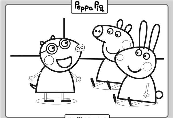 Раскраски для детей 3-4 лет Свинка Пеппа