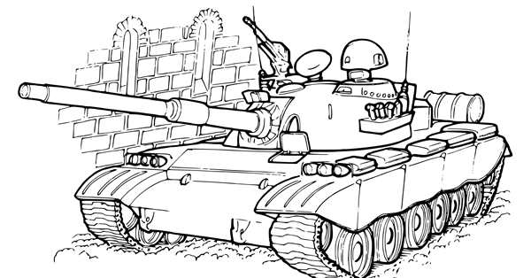 Танк т-34 раскраска для детей