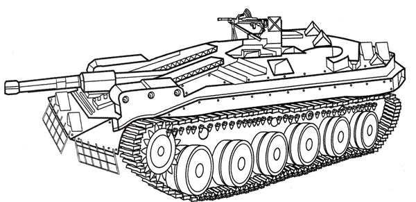 Раскраска танка fv215b