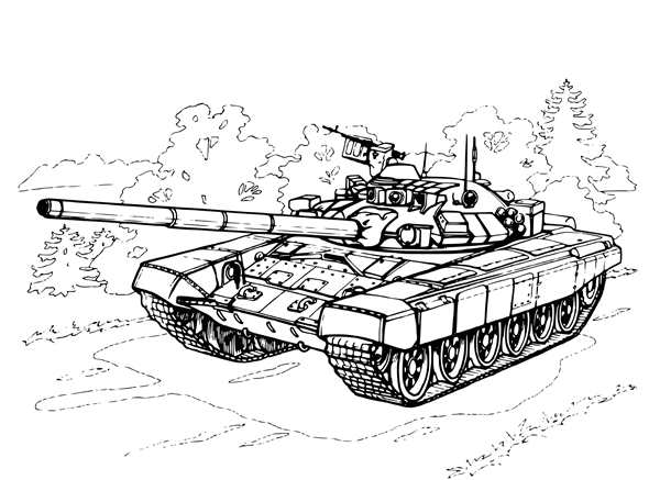 Раскраска Т10 Война в красках
