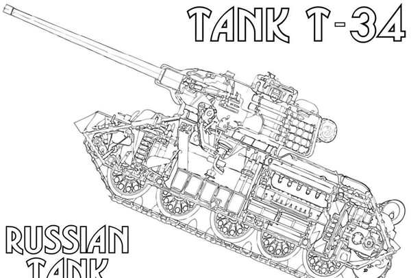 Раскраски танков World of Tanks т34