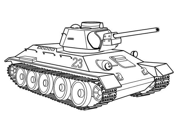 Раскраска Т24 Война и Героизм на Paper Canvas