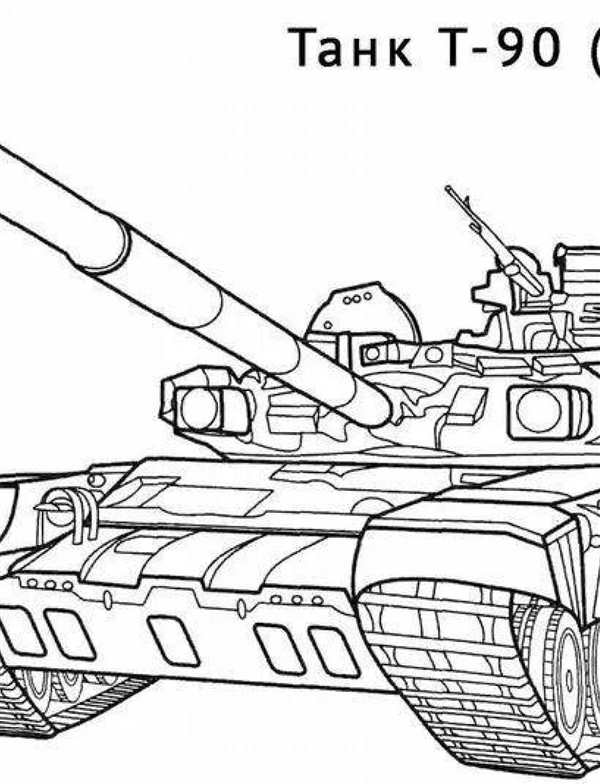 Раскраска Т72 Танк в ярких красках