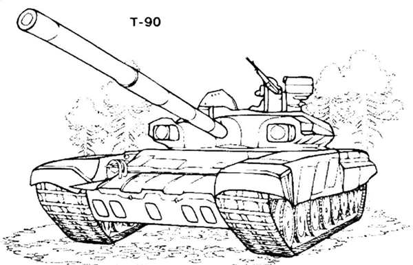 Раскраска Т72 Танк в ярких красках