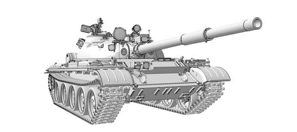 Раскраска Т72 Танк в ярких красках