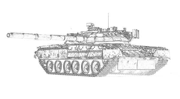 Раскраска танк т 90