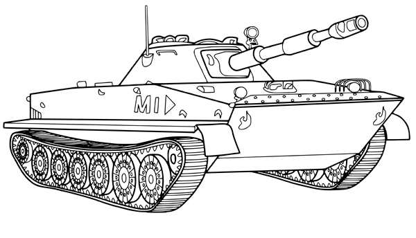 Раскраска танк т 90