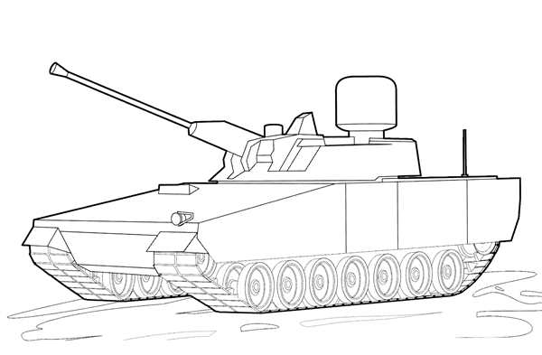 Раскраска танк т 90