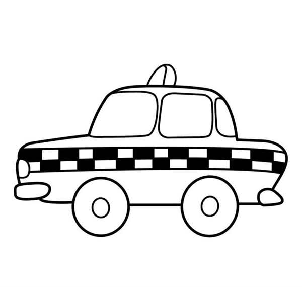 Такси раскраска для де