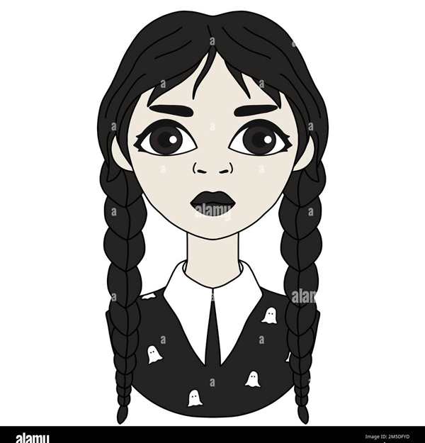 Раскраска Уэнсдей из сериала