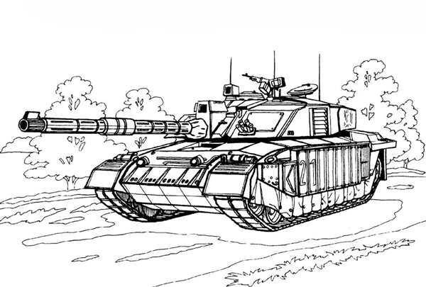 Раскраска танк Strv 103