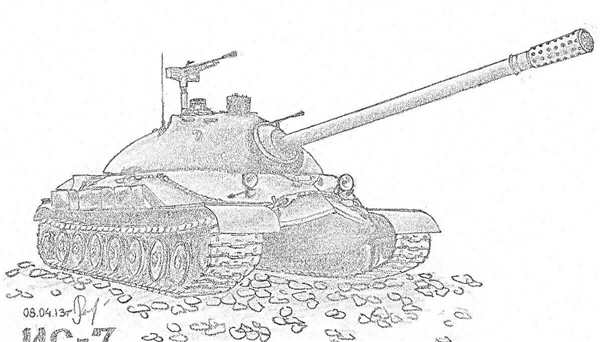 ИС-7 World of Tanks раскраска