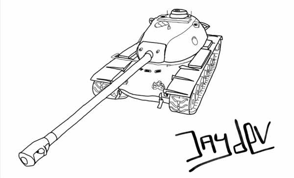 Чертёж танка ИС 7