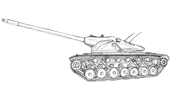 Чертёж танка ИС 7