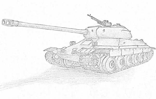 Раскраска танк ИС 7