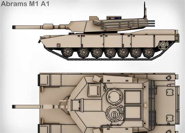 Раскраска Танк M1A1 Abrams США uctor