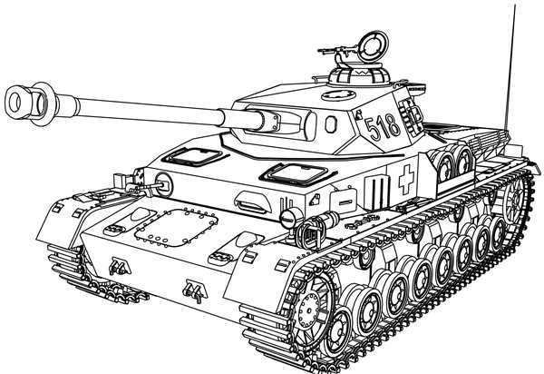 Военный танк раскраска т34