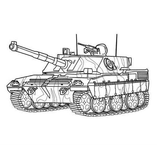 Раскраска танк