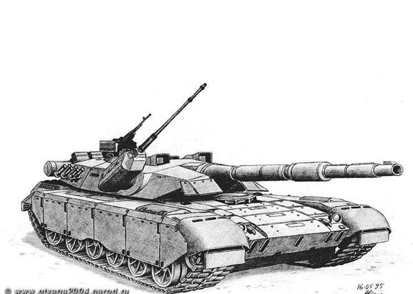 Раскраска Танк Т14 Армата Войны Цветов
