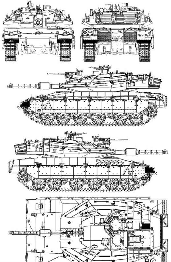 Раскраска танка Merkava Веселые Активности дляFans ofIsraeli Combat Vehicles