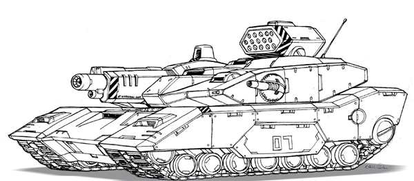 Раскраска танка Merkava Веселые Активности дляFans ofIsraeli Combat Vehicles