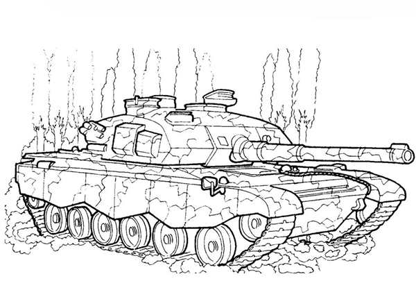 Т 34 сбоку черно белый