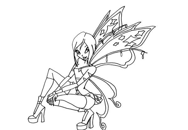 Winx раскраска Текна