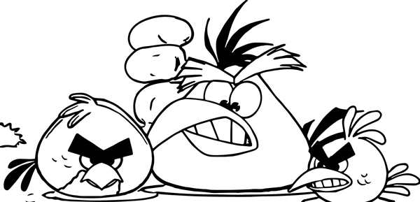 Раскраска Теренс из Angry Birds