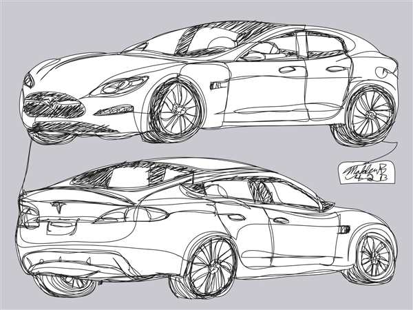 Tesla model 3 вид сбоку
