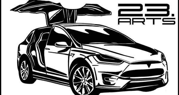 Раскраска Tesla model x