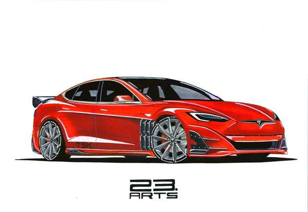 Раскраска Тесла model x
