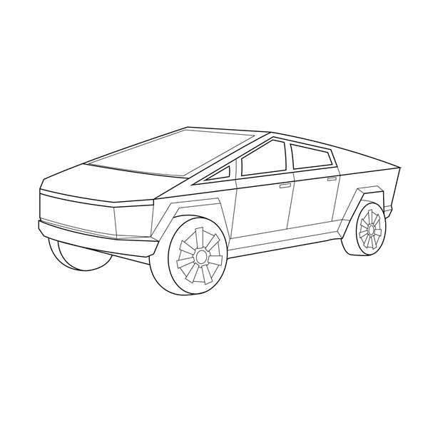 Раскраска Tesla model x