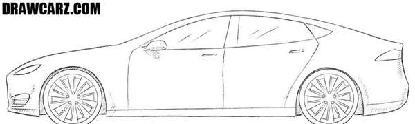 Раскраска Тесла model x