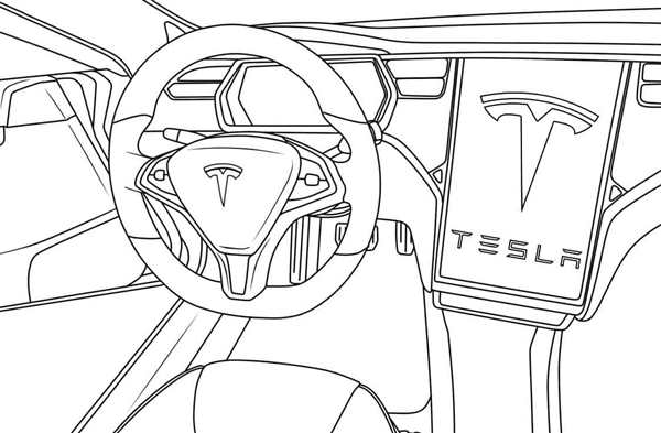 Раскраска Tesla model x