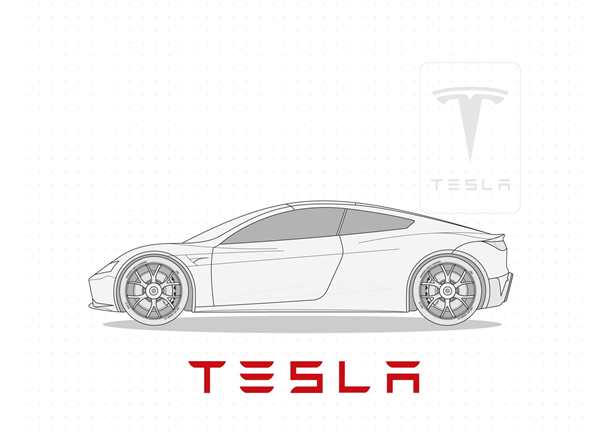 Раскраска Tesla Roadster Смелые Альфы в Ярких Цветах
