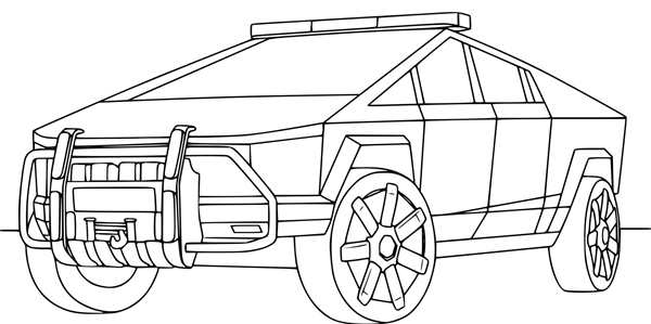 Раскраска Tesla model x