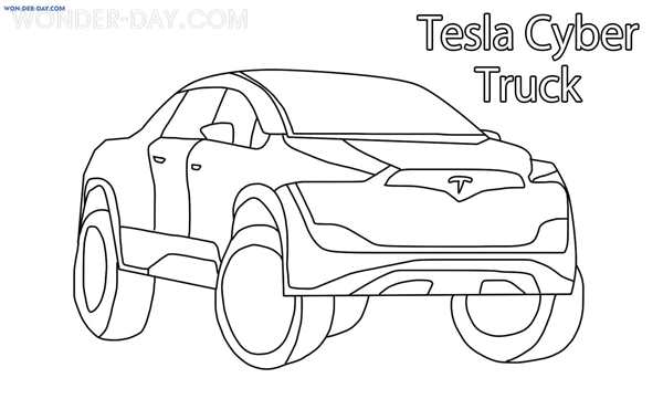 Раскраска Tesla Roadster Смелые Альфы в Ярких Цветах