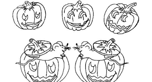 Трафареты тыквы Halloween