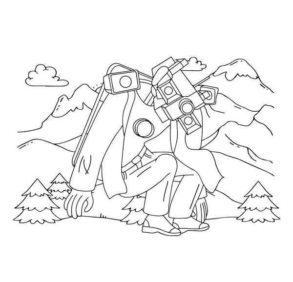 Cameraman Titan раскраска