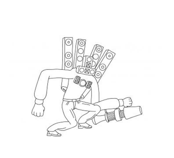 Cameraman Titan раскраска