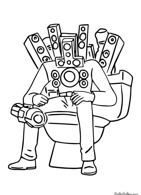 Cameraman Titan раскраска