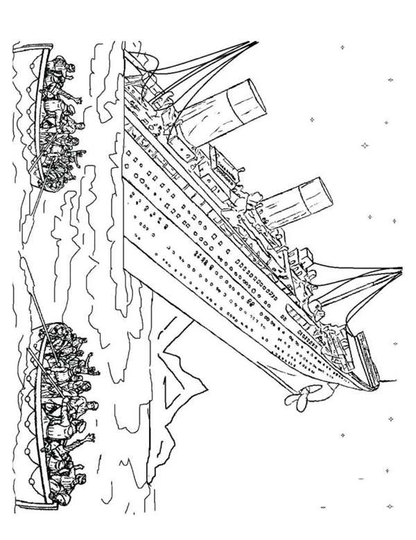 Раскраски Титаник и Британик