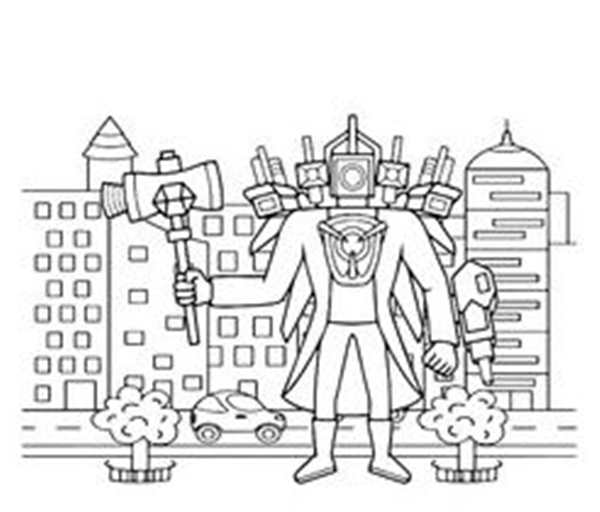 Cameraman Titan раскраска