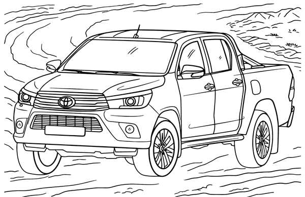 Раскраска Toyota Land Cruiser 80