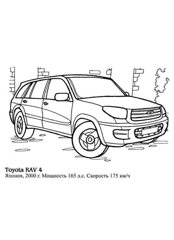 Разукрашки машины Toyota RAV 4