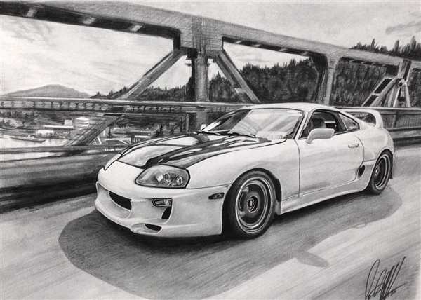 Раскраска Toyota Supra a90